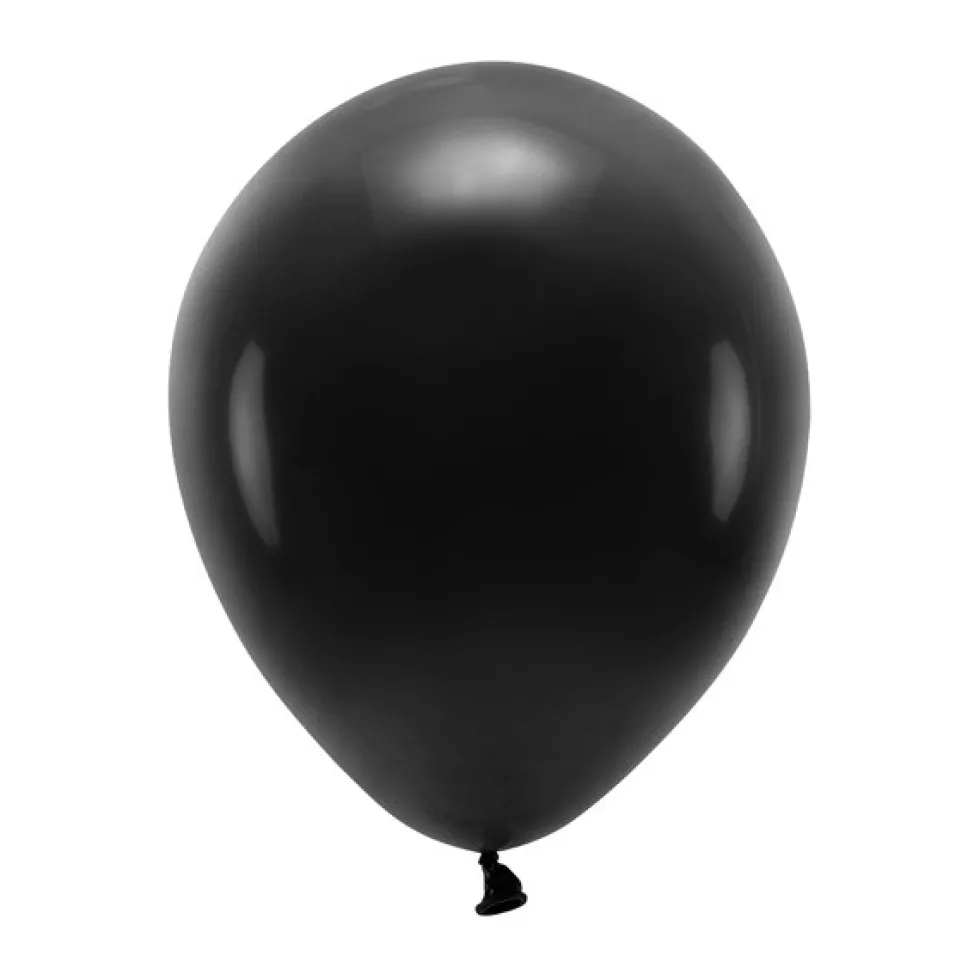 Balony lateksowe Eco Pastel - czarne, 26 cm, 100 szt.