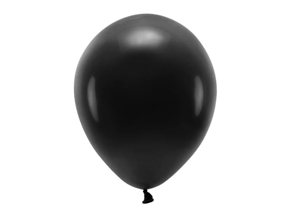 Balony lateksowe Eco, pastelowe - czarne, 26 cm, 10 szt.