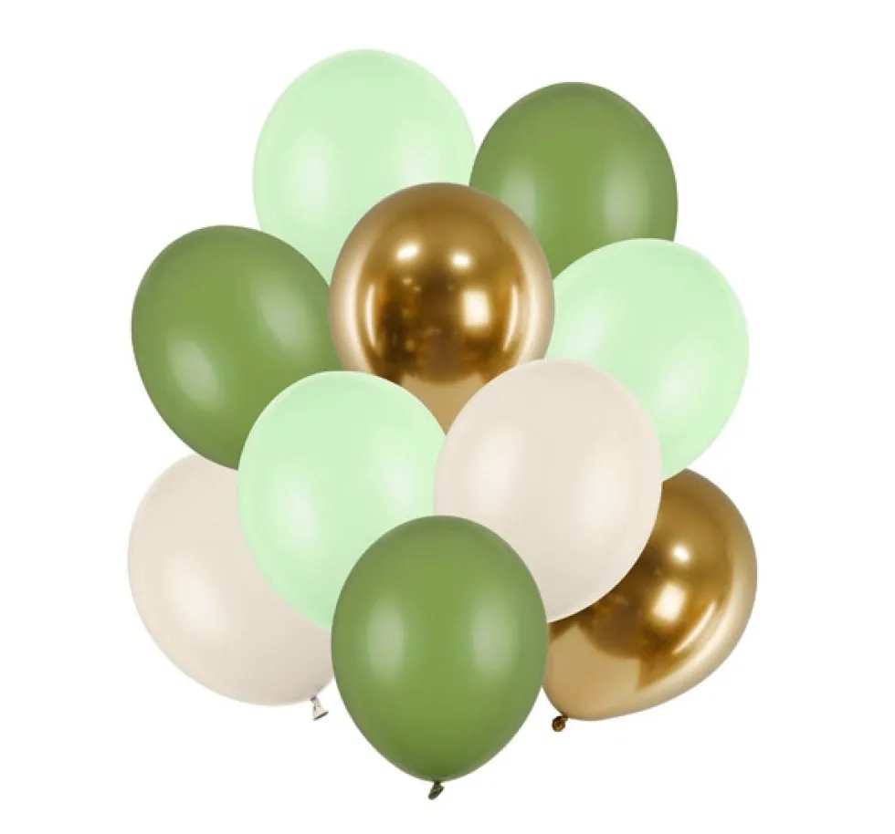 Balony lateksowe - zielone, 10 szt.
