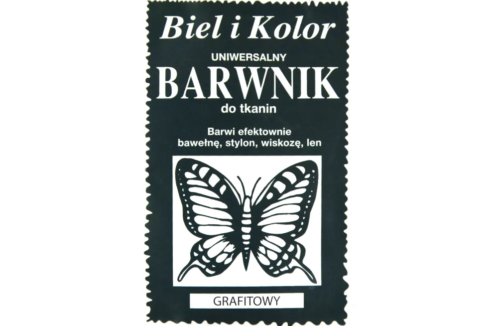 Barwnik do tkanin - Biel i kolor - grafitowy, 10 g