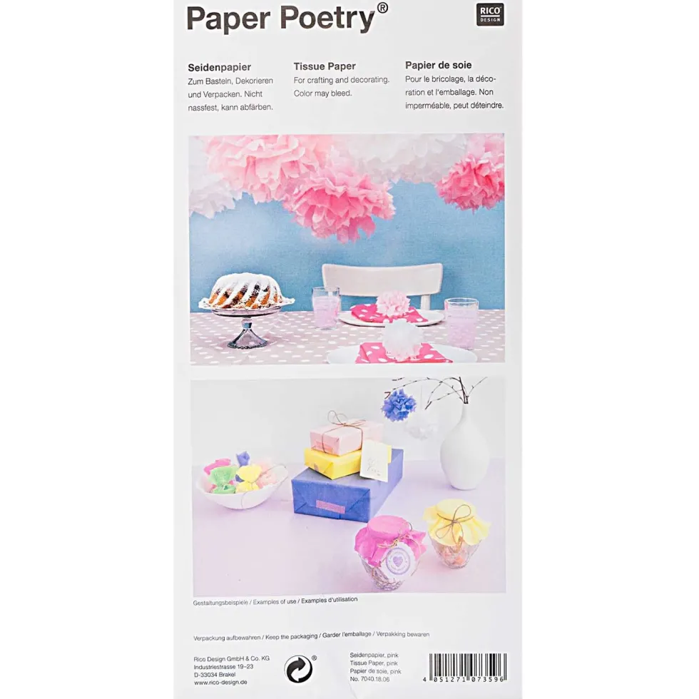 Bibuła do pakowania prezentów Purple Mix - Paper Poetry - 5 szt.
