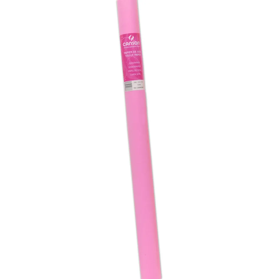 Bibuła gładka w rolce - Canson - cukierkowy róż, 20 g, 50 cm x 5 m