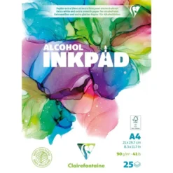 Blok Alcohol Inkpad A4 - Clairefontaine - 90 g 25 ark.