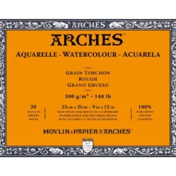 Blok do akwareli - Arches - rough, 23 x 31 cm, 185 g, 20 ark.