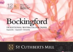 Blok do akwareli Bockingford - hot press, 29,7 x 42 cm, 300 g, 12 ark.