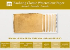Blok do akwareli Classic Watercolour 15 x 21 cm - Baohong - rough 300 g 24 ark.