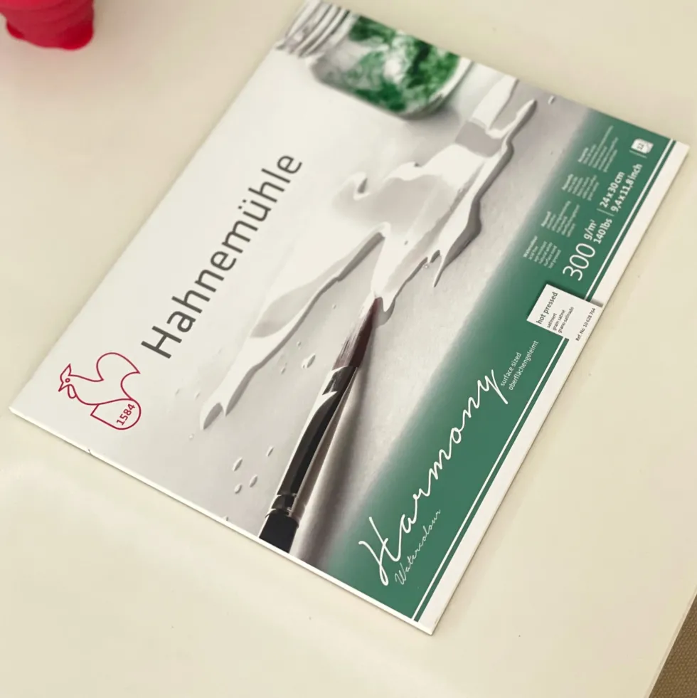 Blok do akwareli Harmony - Hahnemühle - hot pressed, A4, 300 g, 12 ark.