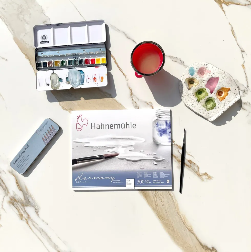 Blok do akwareli Harmony - Hahnemühle - rough, A3, 300 g, 12 ark.