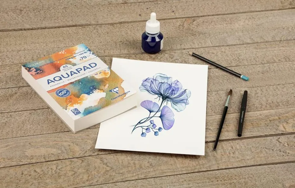 Blok do akwareli na spirali Aquapad Watercolour - Clairefontaine - A5, 300 g, 25 ark.