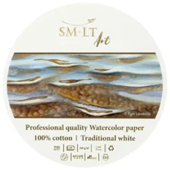 Blok do akwareli Professional Watercolor - SM-LT - biały, okrągły, 16 cm, 300 g, 20 ark.