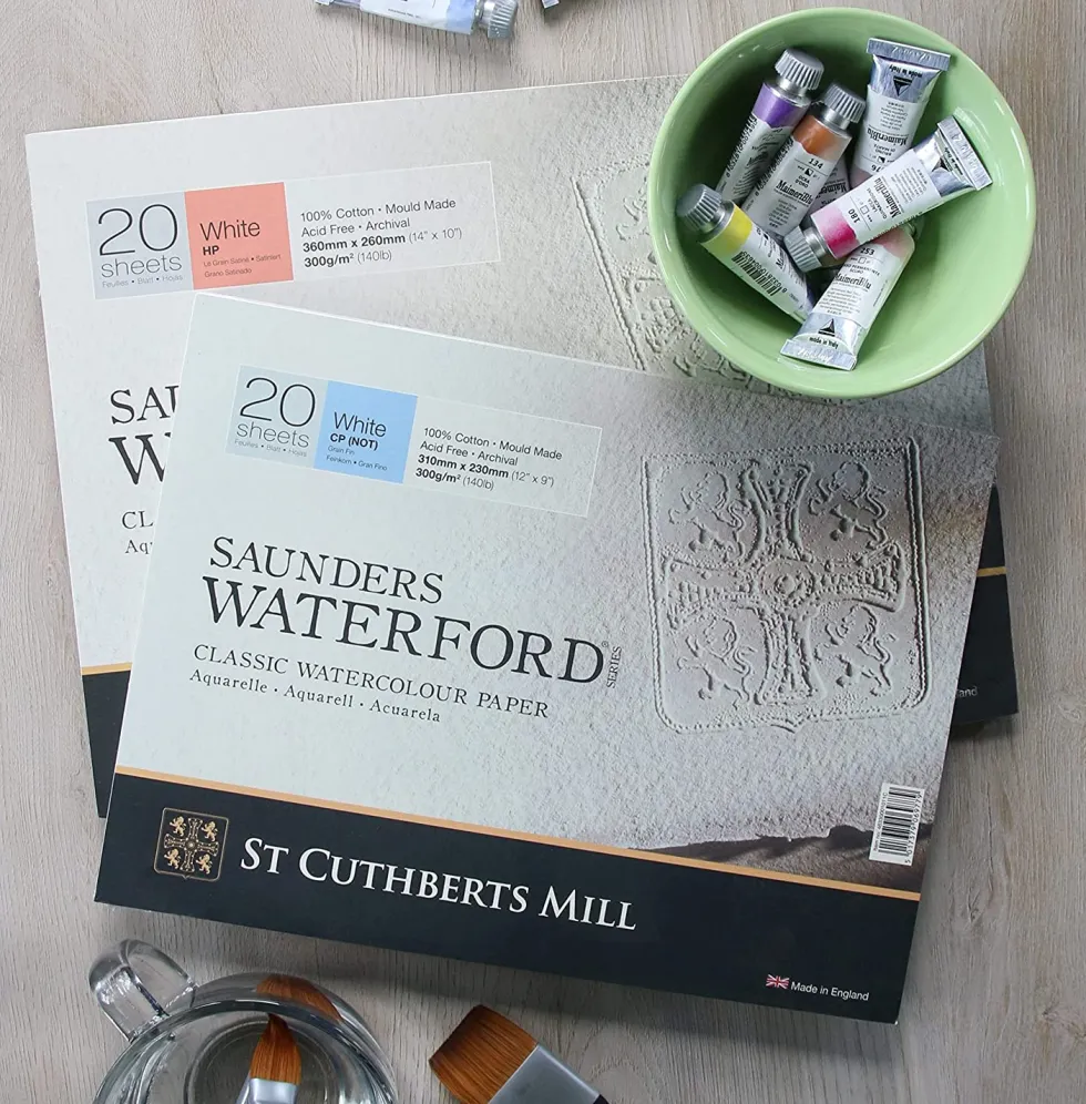 Blok do akwareli Saunders Waterford - cold press, 23 x 31 cm, 300 g, 12 ark.