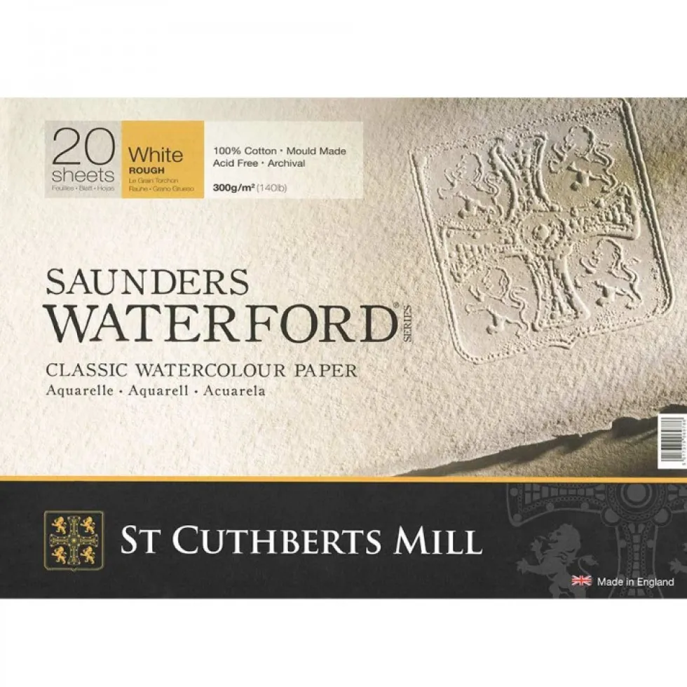 Blok do akwareli Saunders Waterford - rough, 36 x 26 cm, 300 g, 20 ark.