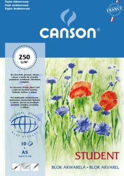 Blok do akwareli Student A5 - Canson - 250 g, 10 ark.