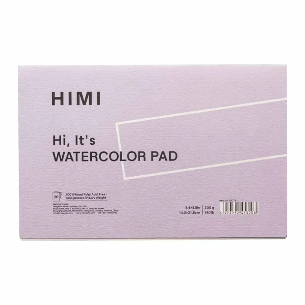 Blok do akwareli 14 x 21,6 cm - HIMI - Purple 300 g 20 ark.
