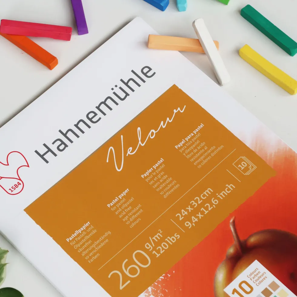 Blok do pasteli Velour Pad 30 x 40 cm - Hahnemühle - Colored 260 g/m2 10 ark.
