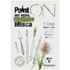 Blok Paint'ON Mix Media Misca - Clairefontaine - A4, 250g, 15 ark.