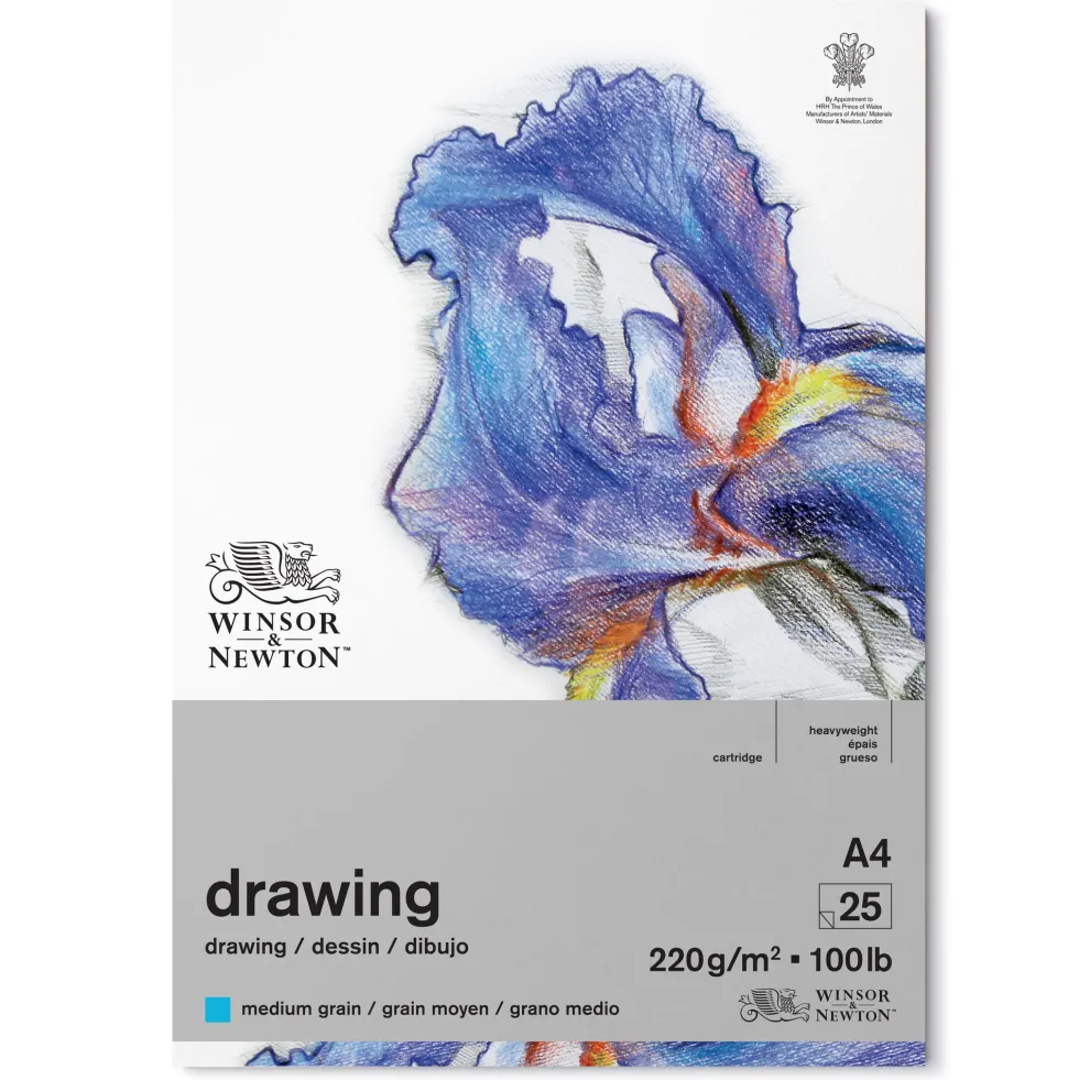 Blok rysunkowy Drawing Pad - Winsor & Newton - medium, A4, 220g, 25 ark.
