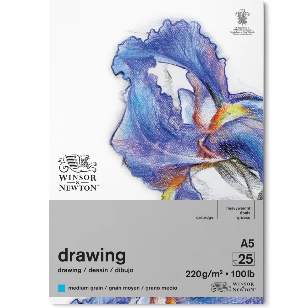 Blok rysunkowy Drawing Pad - Winsor & Newton - medium, A5, 220g, 25 ark.