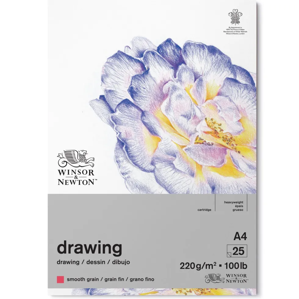 Blok rysunkowy Drawing Pad - Winsor & Newton - smooth, A4, 220g, 25 ark.