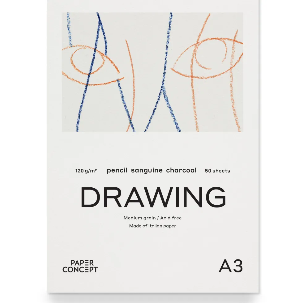 Blok rysunkowy Drawing - PaperConcept - medium grain A3 120 g 50 ark.