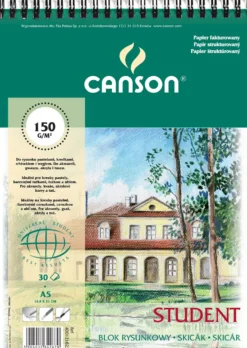 Blok rysunkowy Student A5 - Canson - spirala, 150 g, 30 ark. spirala