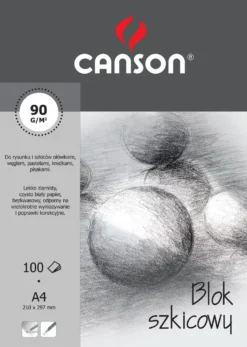 Blok szkicowy A4 - Canson - 90 g, 100 ark.