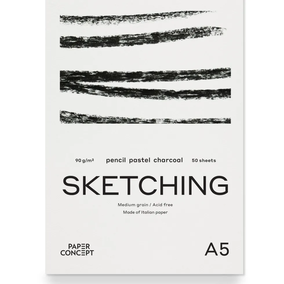 Blok szkicowy Sketching - PaperConcept - medium grain A5 90 g 50 ark.