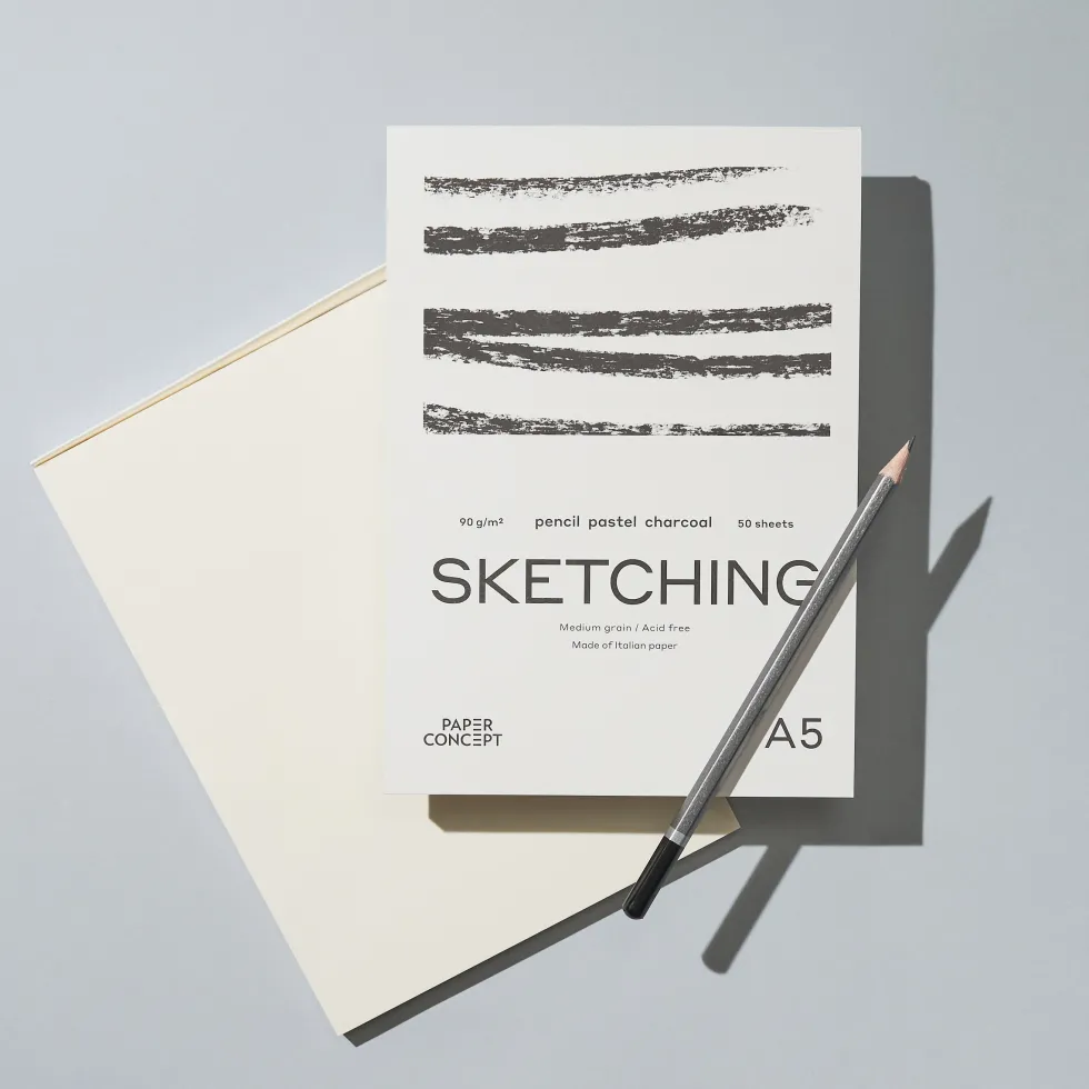 Blok szkicowy Sketching - PaperConcept - medium grain A5 90 g 50 ark.