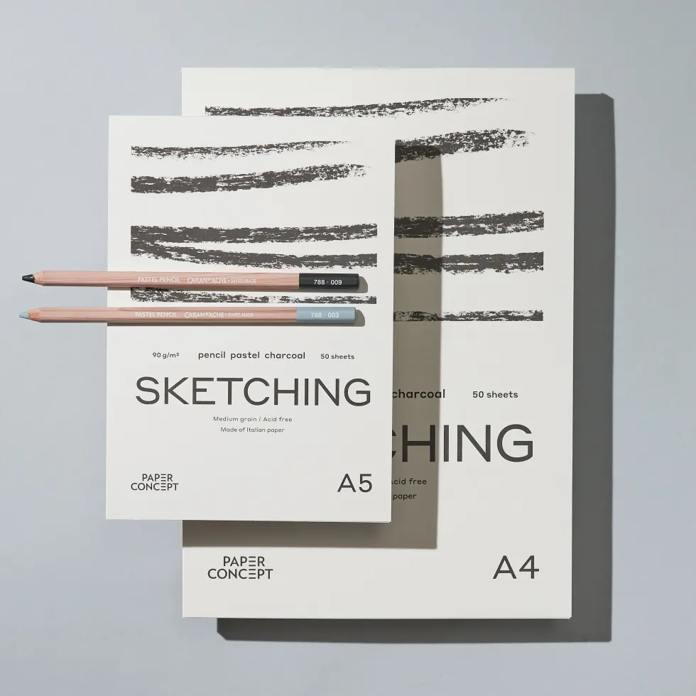 Blok szkicowy Sketching - PaperConcept - medium grain A4 90 g 50 ark.