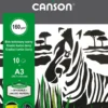 Blok techniczny A3 - Canson - czarny, 160 g, 10 ark.