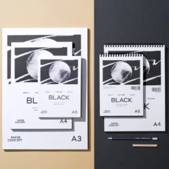 Blok uniwersalny Mix Media Black - PaperConcept - smooth A3 280 g 25 ark.