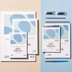 Blok uniwersalny Mix Media na spirali - PaperConcept - medium grain A4 250 g 25 ark.