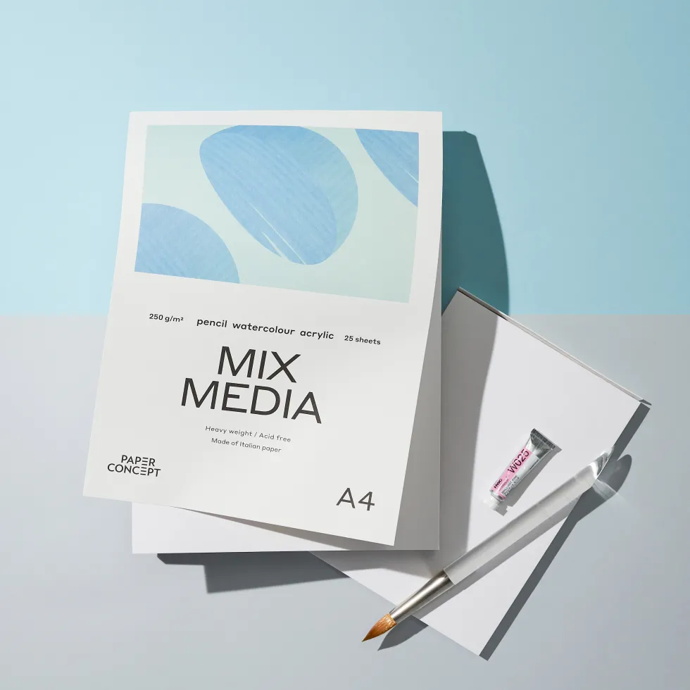 Blok uniwersalny Mix Media - PaperConcept - medium grain A5 250 g 25 ark.