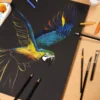 Blok uniwersalny Paint'On Mixed Media - Clairefontaine - czarny, A3, 250g, 20 ark.