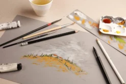 Blok uniwersalny Paint'On Mixed Media - Clairefontaine - szary, A3, 250g, 30 ark.