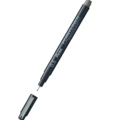 Cienkopis kalibrowany Pointliner - Pentel - szary, 0,5 mm