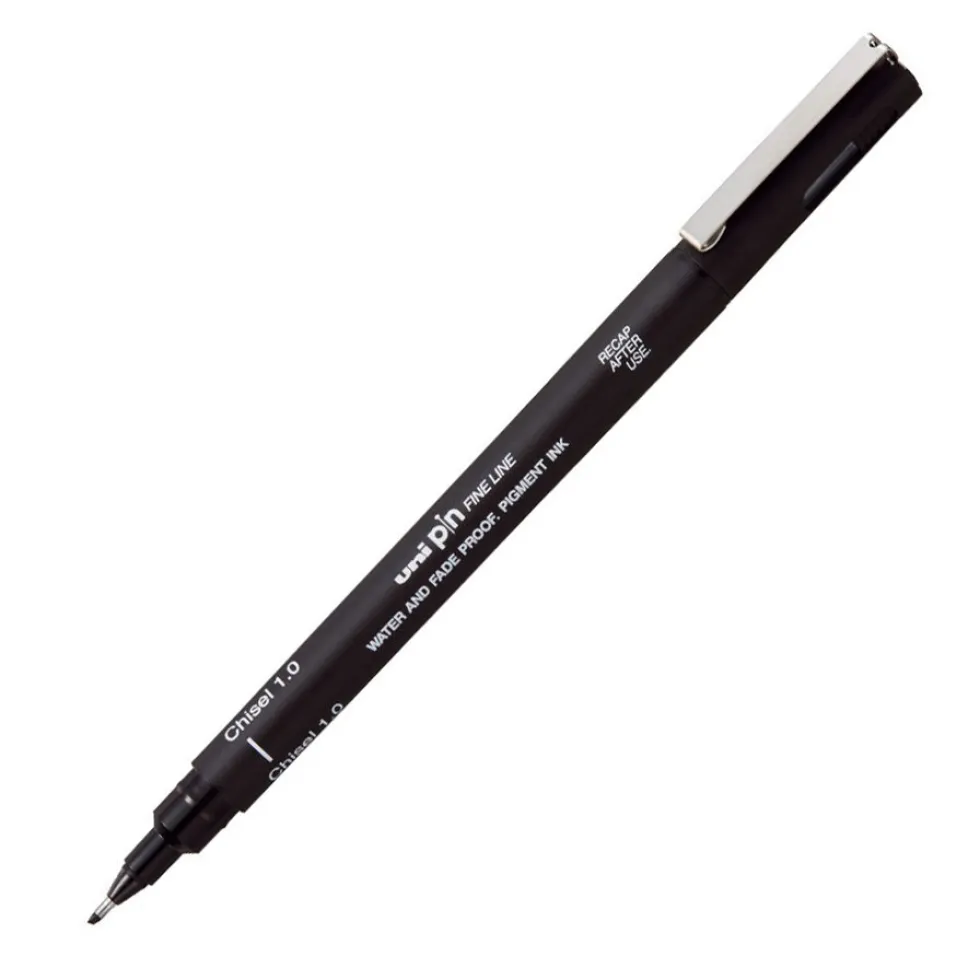 Cienkopis kreślarski Pin CS2-200 - Uni - czarny ścięty 2 mm