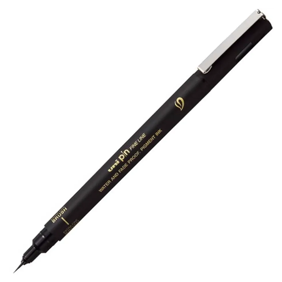 Cienkopis kreślarski z pędzelkiem Brush Fine Liner 500 - Uni - black