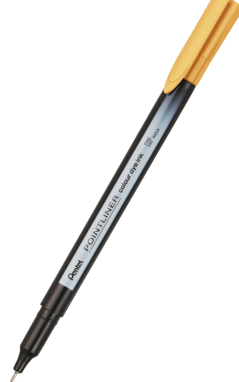 Cienkopis Pointliner Colour 0,4 mm - Pentel - ciemnożółty