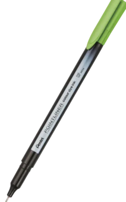 Cienkopis Pointliner Colour 0,4 mm - Pentel - ciemnozielony