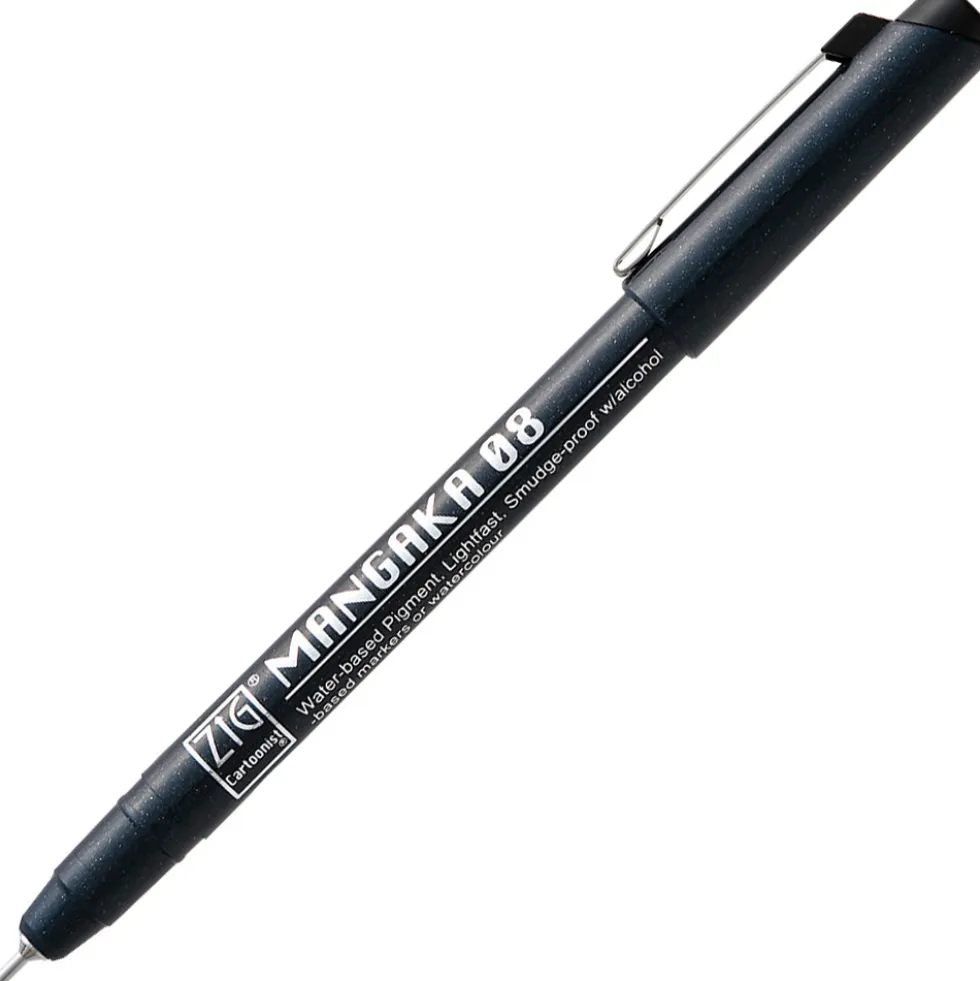 Cienkopis ZIG Cartoonist Mangaka - Kuretake - czarny, 0,8 mm