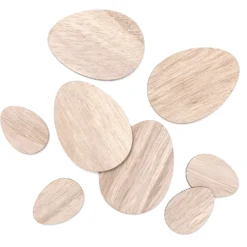 Drewniane jajka - DpCraft - naturalne, 8 szt.