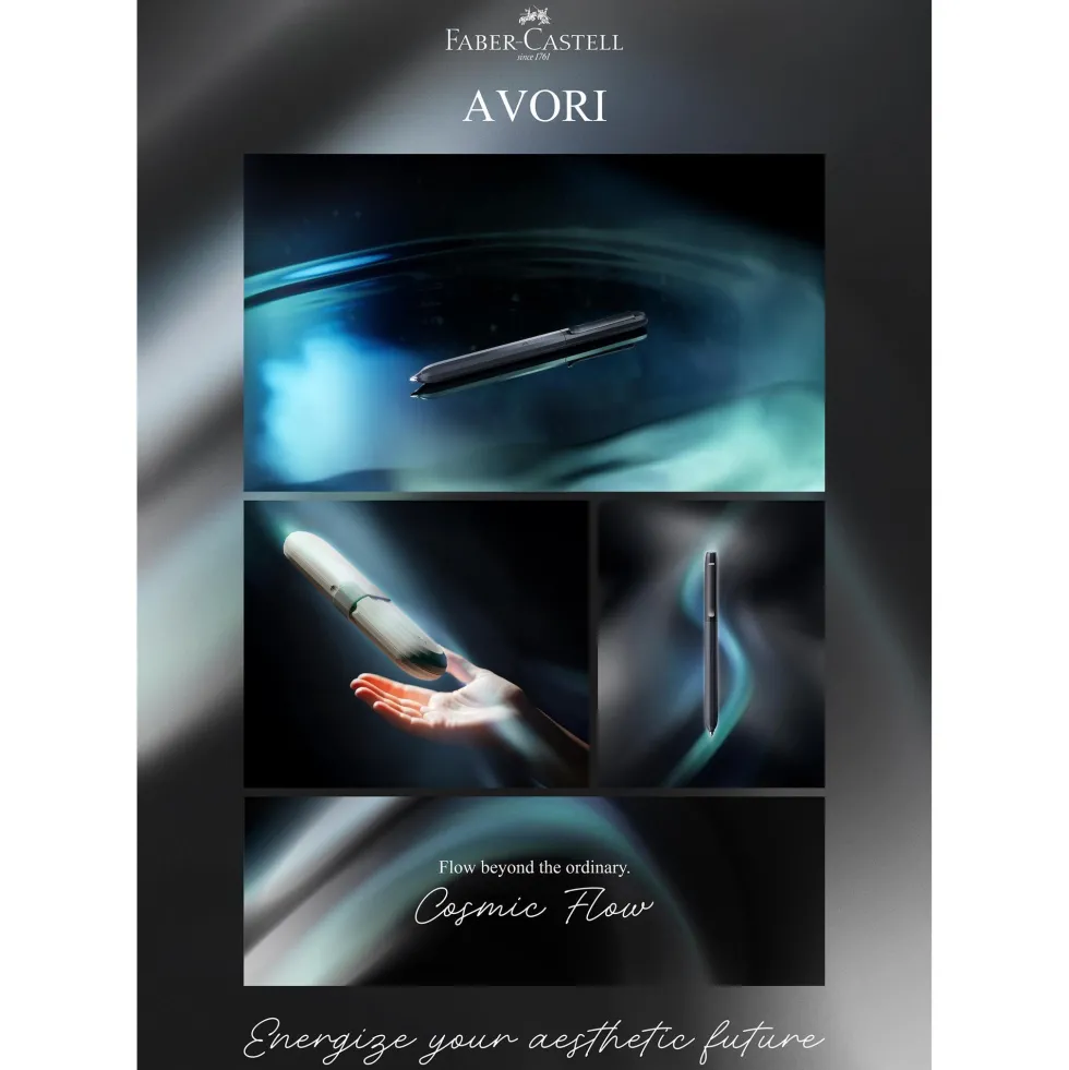 Długopis Avori M z etui - Faber-Castell - Cosmic Flow