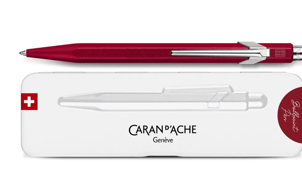 Długopis 849 Colormat-X z etui - Caran d'Ache - Red