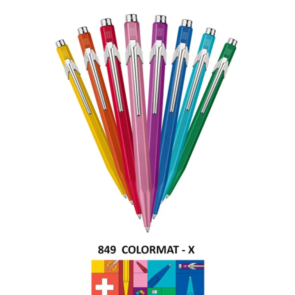 Długopis 849 Colormat-X z etui - Caran d'Ache - Violet