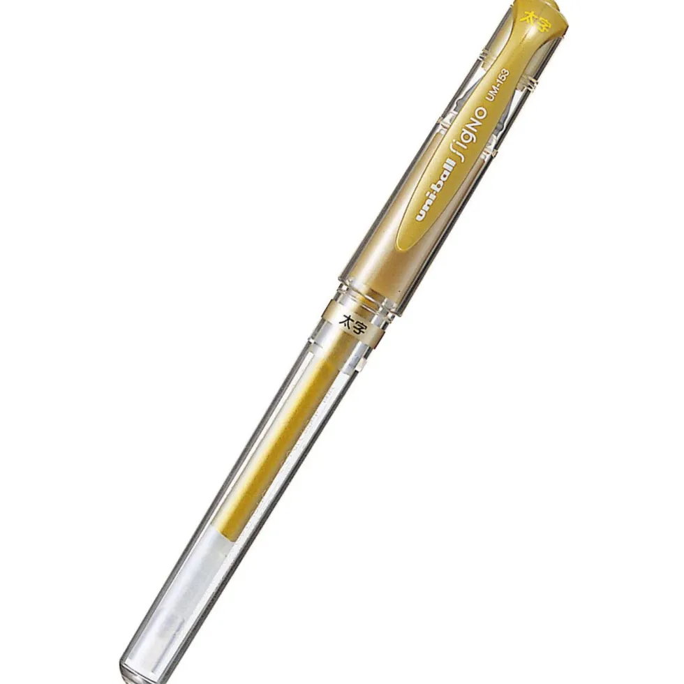 Długopis żelowy Signo UM-153 - Uni - złoty, 1 mm