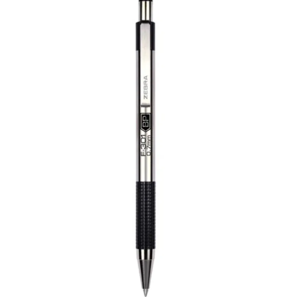 Długopis F-301 - Zebra - Black 0,7 mm