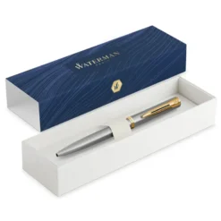 Długopis Impression - Waterman - Steel Gold Trim