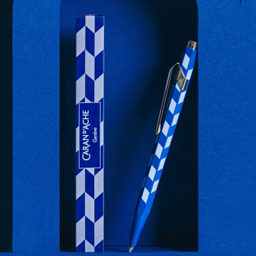 Długopis 849 Mosaic z etui - Caran d'Ache - Royal Blue