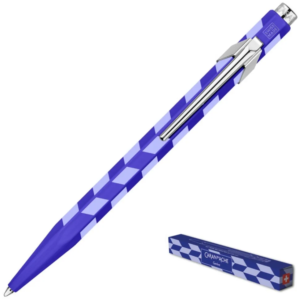 Długopis 849 Mosaic z etui - Caran d'Ache - Royal Blue